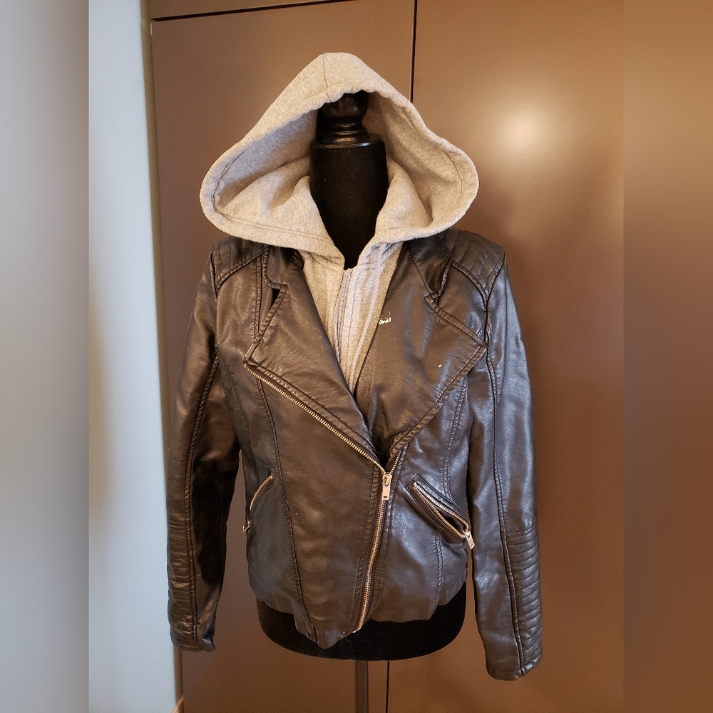 🔥 Streetwear Society Faux Leather Biker style Jacket - Used